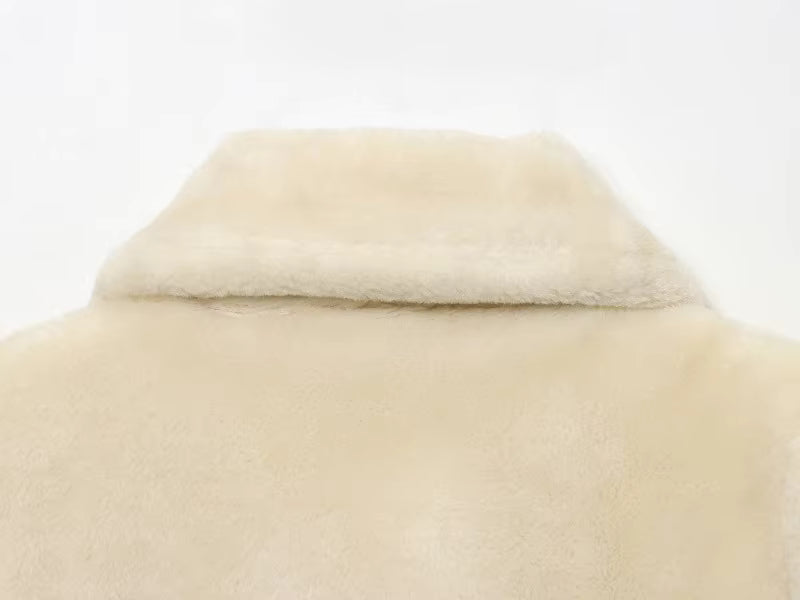 Elegant pelsfrakke med bælte | Blød og varm faux fur vinterjakke