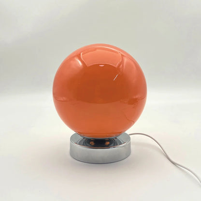 Minimalistisk Bordlampe med Rund Glaskugle | Dæmpbart LED-lys til Stuen eller Natbord