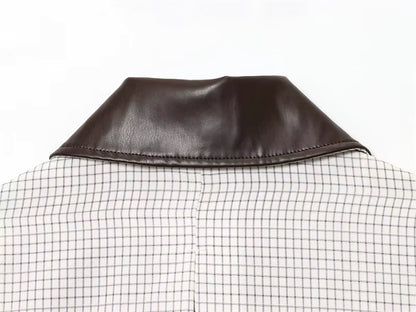 Kvinders kort jakke | Ternet design | Dekorativ krave & moderne pasform