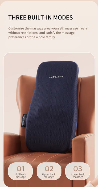 Elektrisk Massagepude til Ryg og Nakke | Æltende Massage med Varme | Ergonomisk Helkropsstøtte