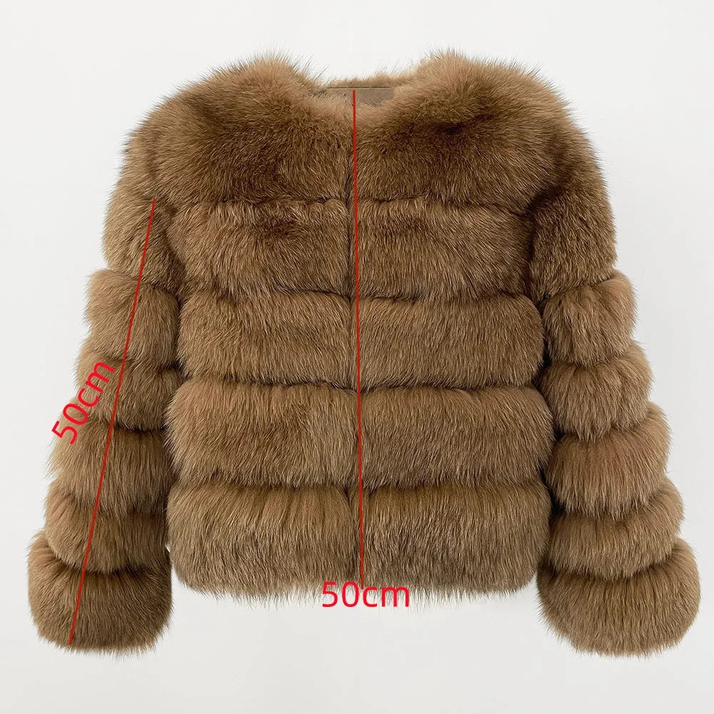 Kort faux fur jakke til kvinder | Varm vinterjakke | Elegant luksusdesign