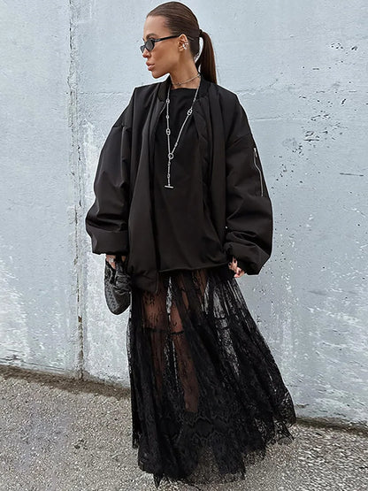 Lang blonde nederdel til kvinder med let og elegant fald