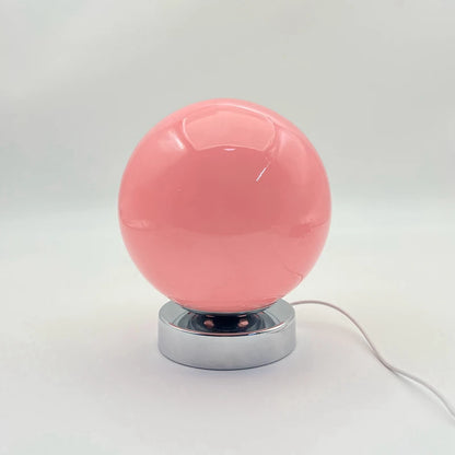 Nordisk Bordlampe med Rund Glaskugle | Minimalistisk Design til Stuen eller Natbord