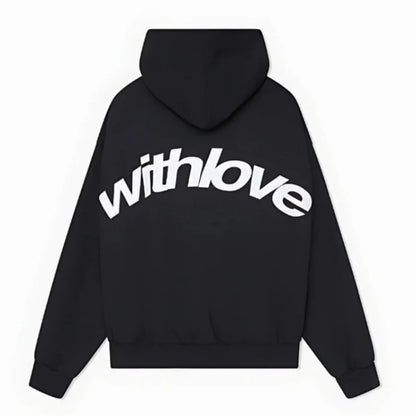 Oversized Dame Hoodie med Bagtryk og Hætte | Streetwear Komfort & College Stil