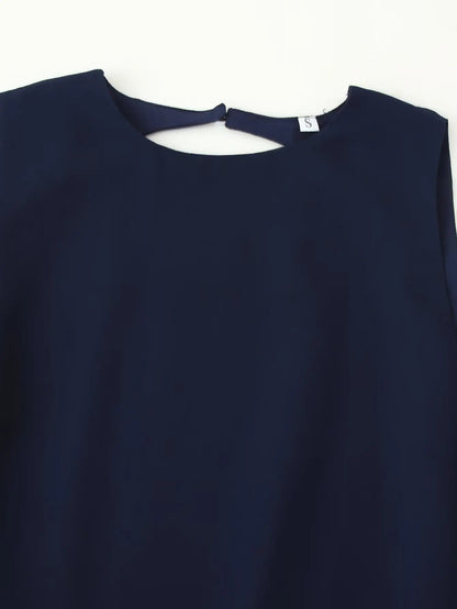 Kjole med farveblok og rygløs design til kvinder | A-formet festkjole