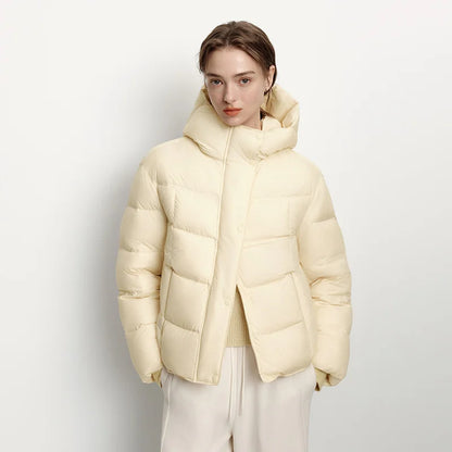 Kort dunjakke til kvinder | Varm letvægtskonstruktion | Quiltet design