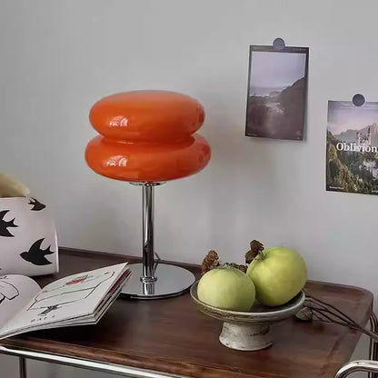 Glas bordlampe med touch dæmpning og justerbar lysstemning