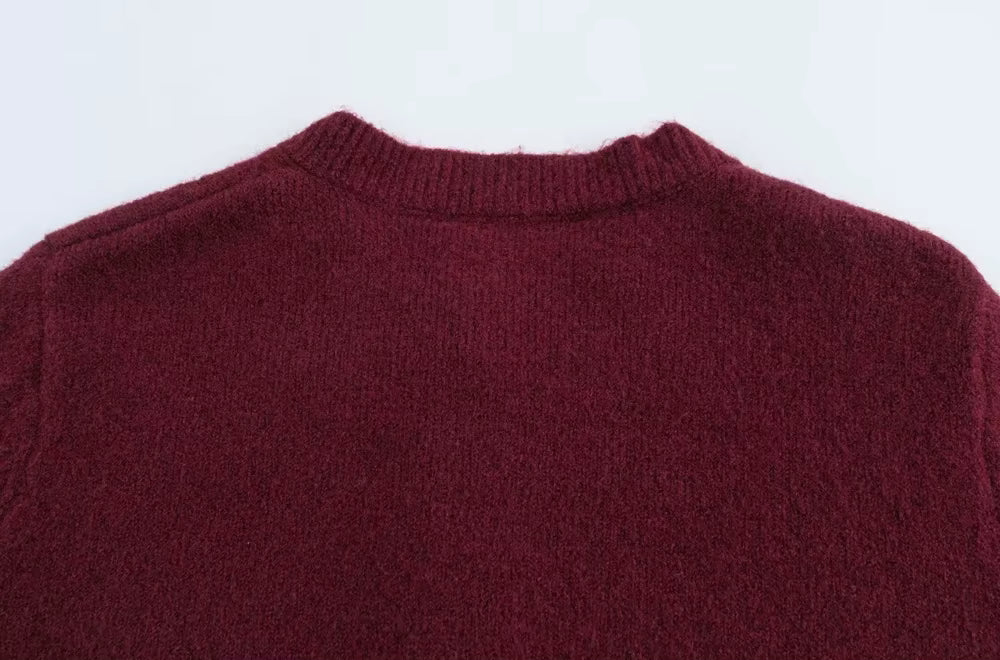 Strikket cardigan til kvinder | Flæsedetaljer og knaplukning | Elegant hverdagsstrik