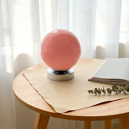 Nordisk Bordlampe med Rund Glaskugle | Minimalistisk Design til Stuen eller Natbord