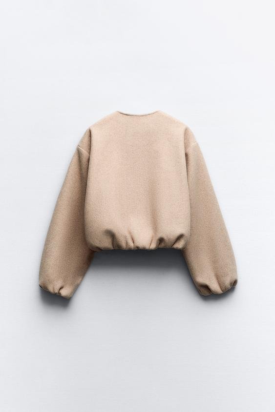 Bomberjakke til Kvinder | Med Geraffede Ærmer | Moderne Kort Jakke til Forår og Efterår