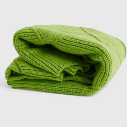 Kvinders Strikket Pullover med Strukturmønster | Høj Hals | Blød og Komfortabel til Efterår og Vinter