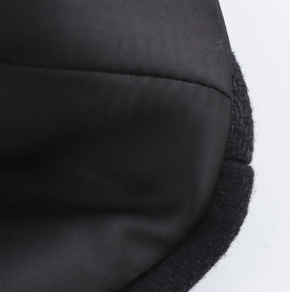 Damefrakke med kunstpelskrave | Bæltet ulddesign | Elegant vinterfrakke