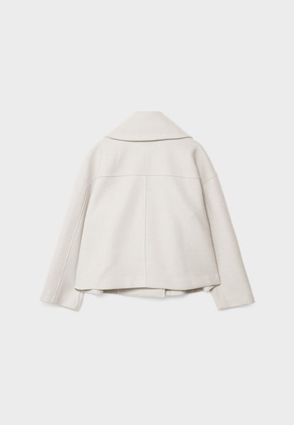 Kort Damefrakke med Dobbelt Knaplukning | Klassisk Design | Varm & Elegant til Efterår & Vinter