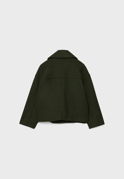 Kort Damefrakke med Dobbelt Knaplukning | Klassisk Design | Varm & Elegant til Efterår & Vinter