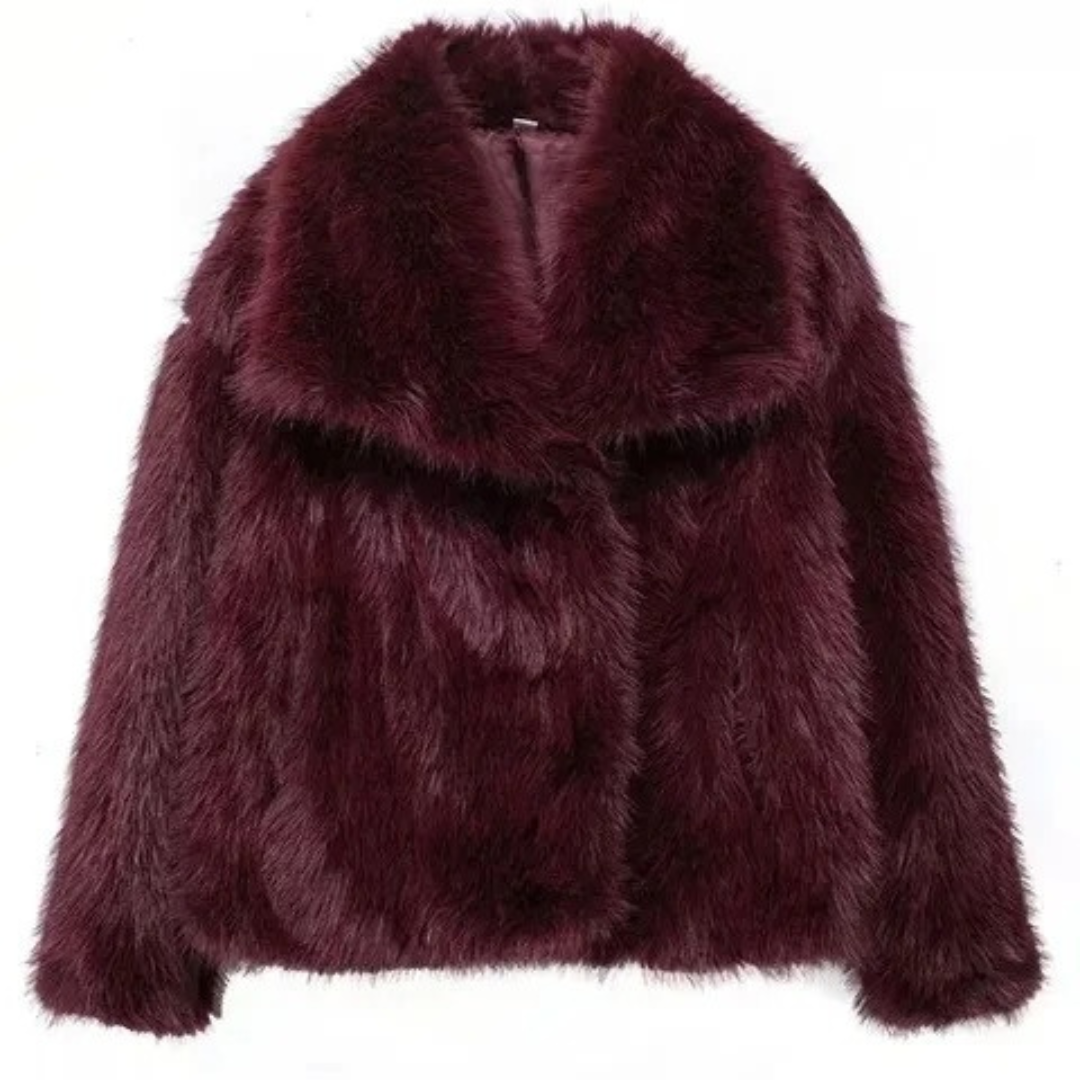 Varm plysjakke til kvinder | Blød faux fur frakke | Elegant vinterjakke